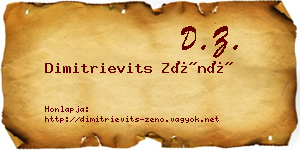 Dimitrievits Zénó névjegykártya